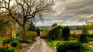 England Cottages In Rural Rural Village Wallpaper