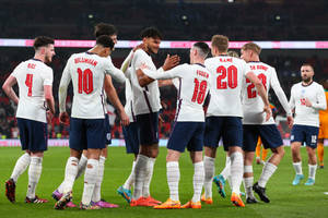 England National Football Team In White Wallpaper