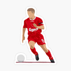 English Footballer Michael Owen Vector Art Wallpaper