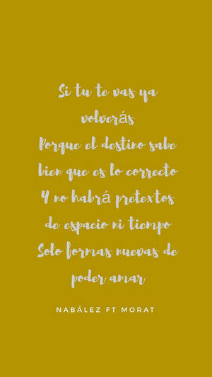 English To Spanish Nabalez Ft Morat Wallpaper