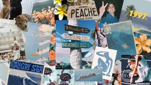 Enhance Your Desktop With This Aesthetic Collage Wallpaper