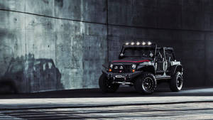 Enhanced Black Jeep Wallpaper