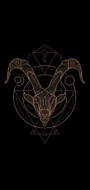 Enigmatic Capricorn Star Constellation On A Dark Background Wallpaper