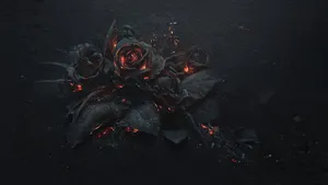 Enigmatic Dark Gothic Forest Wallpaper