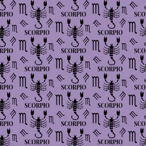 Enigmatic Scorpio Zodiac Symbol In Purple Hues Wallpaper