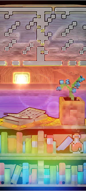 Enjoy A Beautiful Minecraft Sunset Wallpaper