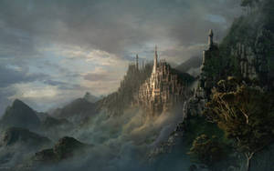 Enjoy A Breataking View Of A Majestic Castle Wallpaper