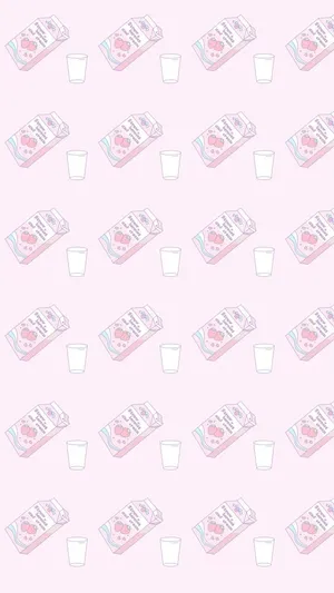 Enjoy A Cold Glass Of Strawberry Milk - The Perfect Refreshing Drink Wallpaper