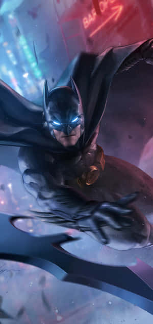 Enjoy A Cool Realistic Look With This Awesome Batman Iphone Wallpaper! Wallpaper