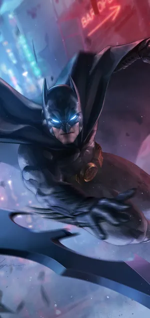 Enjoy A Cool Realistic Look With This Awesome Batman Iphone Wallpaper! Wallpaper