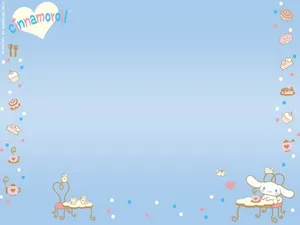 Enjoy A Cup Of Coffee With Cinnamoroll On Your Laptop Wallpaper