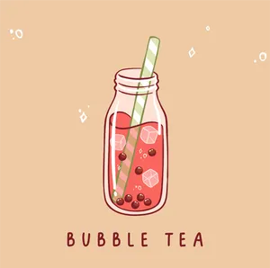 Enjoy A Delicious Bubble Tea Anime Beverage Wallpaper