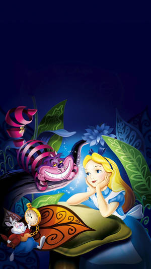 Enjoy A Magical Journey With Alice In Wonderland On Your Phone! Wallpaper