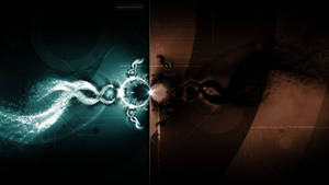 Enjoy A Vibrant & Abstract Light In Dual Monitor Screens Wallpaper