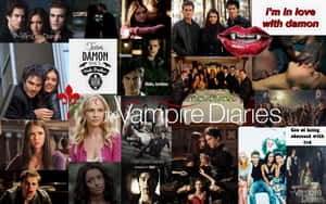 Enjoy Catching Up On All The Paranormal Drama Of The Vampire Diaries On Your Iphone! Wallpaper