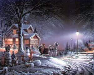 Enjoy Cowboy Christmas In Style! Wallpaper
