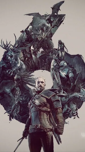 Enjoy Epic Battles In The Incredible World Of The Witcher With This High-end Smartphone. Wallpaper