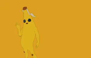 Enjoy Summer's Last Dance With Fortnight's Peely Wallpaper