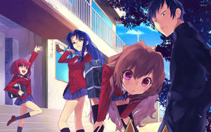 Enjoy The Beautiful Art Style Of Toradora! Wallpaper