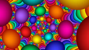 Enjoy The Beautiful Colors Of Life With These Colorful Abstract Balloons! Wallpaper