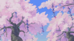 Enjoy The Beauty Of Anime With This Cute Aesthetic Anime Desktop Wallpaper! Wallpaper