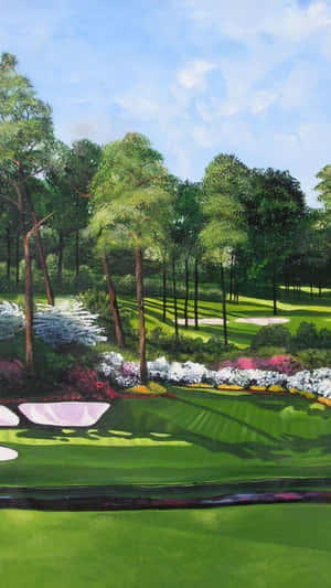 Enjoy The Beauty Of Augusta National Golf Course Wallpaper