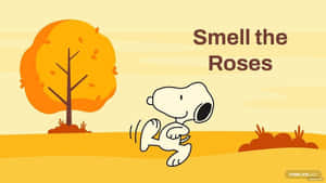 Enjoy The Beauty Of Fall With Snoopy! Wallpaper