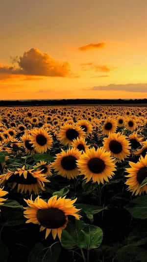 Enjoy The Beauty Of Nature With A Sunflower Aesthetic Wallpaper