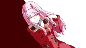 Enjoy The Beauty Of Red Aesthetic Anime On This Laptop Wallpaper