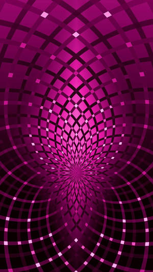 Enjoy The Elegance Of The 3d Kaleidoscope Shapes On Your Iphone With A Touch Of Pink. Wallpaper