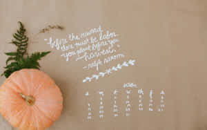 Enjoy The Fall Season With This Cute October Desktop! Wallpaper