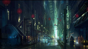 Enjoy The Glow Of The City Streets At Night Wallpaper