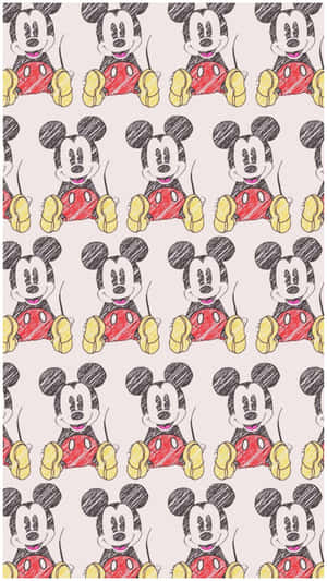 Enjoy The Magical World Of Mickey With This Adorable Wallpaper Of Cute Mickey Mouse! Wallpaper