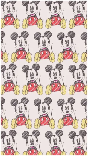 Enjoy The Magical World Of Mickey With This Adorable Wallpaper Of Cute Mickey Mouse! Wallpaper
