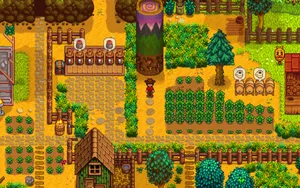 Enjoy The Peaceful Life Of Stardew Valley Wallpaper