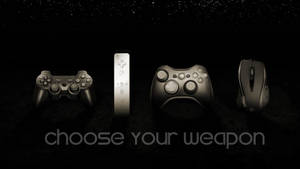 Enjoy The Perfect Gaming Experience With These Sleek, Black And White Controllers Wallpaper