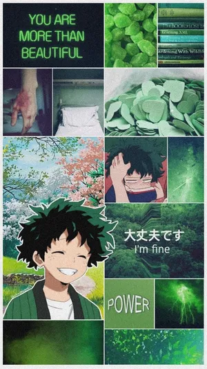 Enjoy The Serene Beauty Of Nature Through Art In This Peaceful Green Anime Scene! Wallpaper