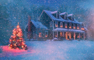 Enjoy The Spirit Of Christmas With A Widescreen View Wallpaper