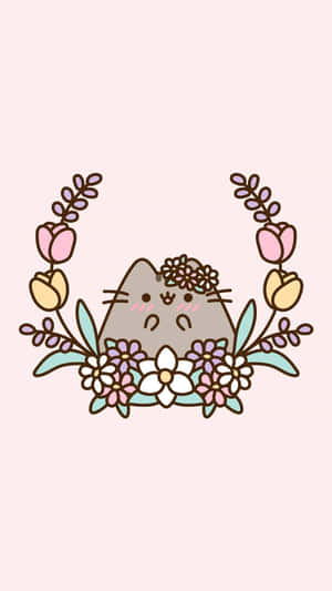 Enjoy The Sweet Life With Pusheen Kawaii Wallpaper