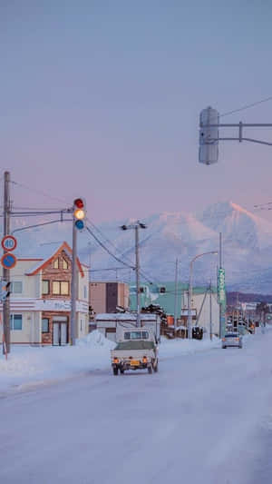 Enjoy The Winter Wonderland From Your Snow Iphone Wallpaper