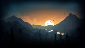 Enjoy This Peaceful Sunrise At Firewatch Wallpaper
