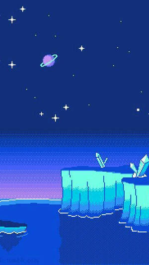 Enjoy This Unique Pixel Art Aesthetic Wallpaper. Wallpaper