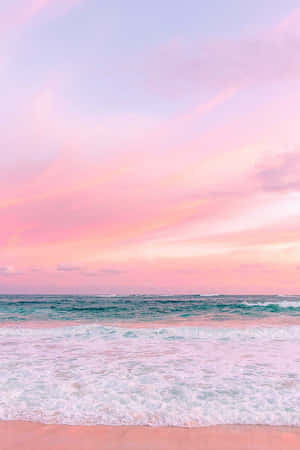 Enjoying A Calm And Pastel-hued Beach Wallpaper