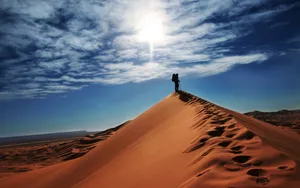 Enjoying A Detour ... On A Hike Through A Desert Wallpaper
