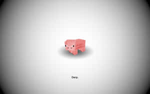 Enjoying A Sandbox Adventure With A Minecraft Pig Wallpaper