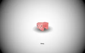 Enjoying A Sandbox Adventure With A Minecraft Pig Wallpaper