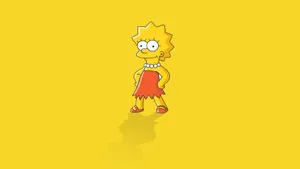 Enjoying The Classic Tv Show Simpsons On A Pc Wallpaper