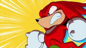 Enraged Knuckles - Unleashing Full Power Wallpaper