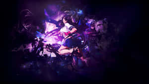 Enter The Fantasy World Of Purple Anime Wallpaper