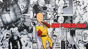 Enter The World Of Epic Battles With One Punch Man Wallpaper